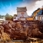 Terrassement pendant les travaux de Nancy-Thermal (Juillet 2020)