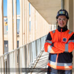 Portrait d'un compagnon GTM Hallé sur un chantier